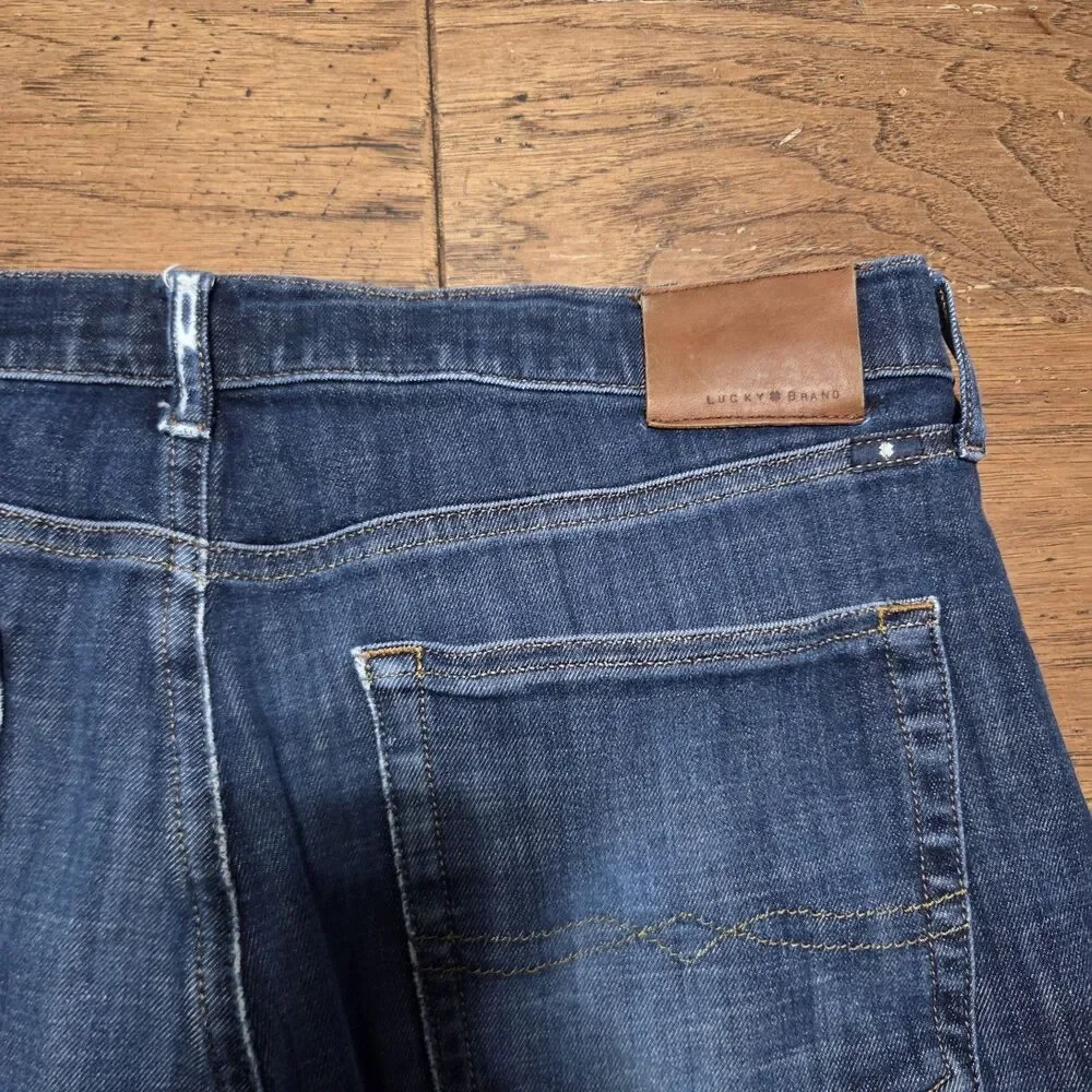 Lucky Brand 121 Heritage Slim Mens Blue Jeans 34x34 Medium Wash Stretch 33x34